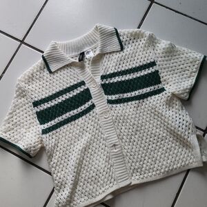 H&M White Knit Cardigan